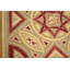 Tapis rouge / beige / ivoire en laine noué à la main de conception unique 9 pi x 12 pi Needlpoint