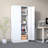 71"H Metal Garage Storage Cabinet, White Tool Steel Locking Cabinet With Doors And 3 Adjustable Shelves, Tall Cabinets For Garage Storage Systems Lockable File Cabinet For Home Office,Classroom,Pantry-1162523373