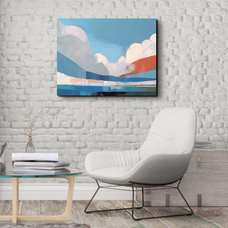 "Paysage 9" sur toile, H 26 po x l 32 po