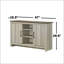 Armoire à finition chêne gris avec tablettes et portes, parfaite pour le rangement organisé et l'esthétique moderne