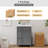 24"  Bathroom Vanity Cabinet With Ceramic Sink, 2 Drawers, 1 Soft-Close Door-1194613649