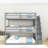 Full Over Full Over Full Wooden Bunk Bed with Stairs and Shelves-1828233873