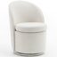 Fauteuil d'appoint rembourré pivotant avec dossier haut-1629528272