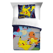 Franco Kids Bedding Super Soft Microfiber Reversible Pillowcase, 20 in x 30 in, Pokemon