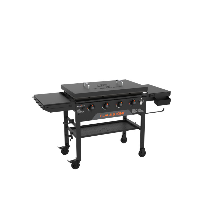 Plaque chauffante omnivore de 36 po avec couvercle rigide et tablette latérale extensible Blackstone