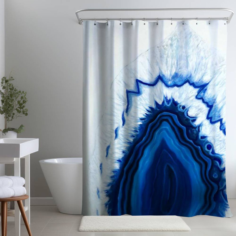 Abstract – Polyester Shower Curtain, Dye Sublimation Print, 71" W × 74" L