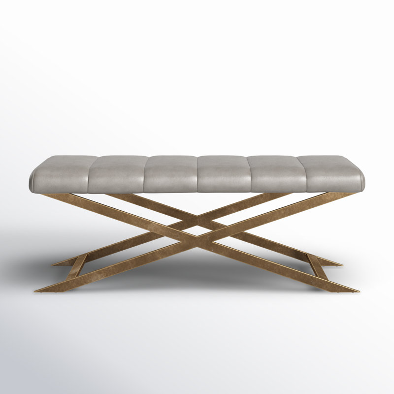 Kammi Upholstered Bench, Grey Performance
