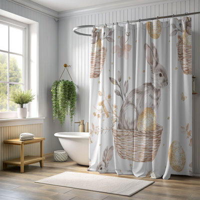 Golden Bunny - Premium Shower Curtain