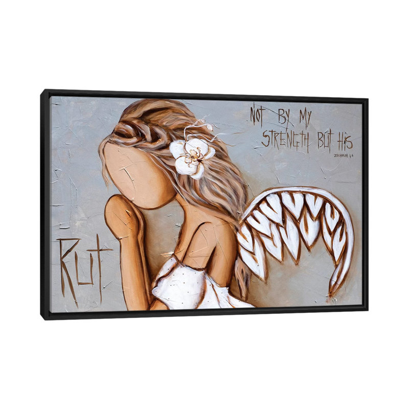 Not by My Strength - Painting Print on Canvas, 66.04 cm H x 45.72 cm W, Black Framed