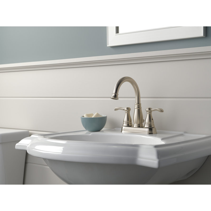 Robinet de salle de bain central avec drain Porter, Nickel brossé
