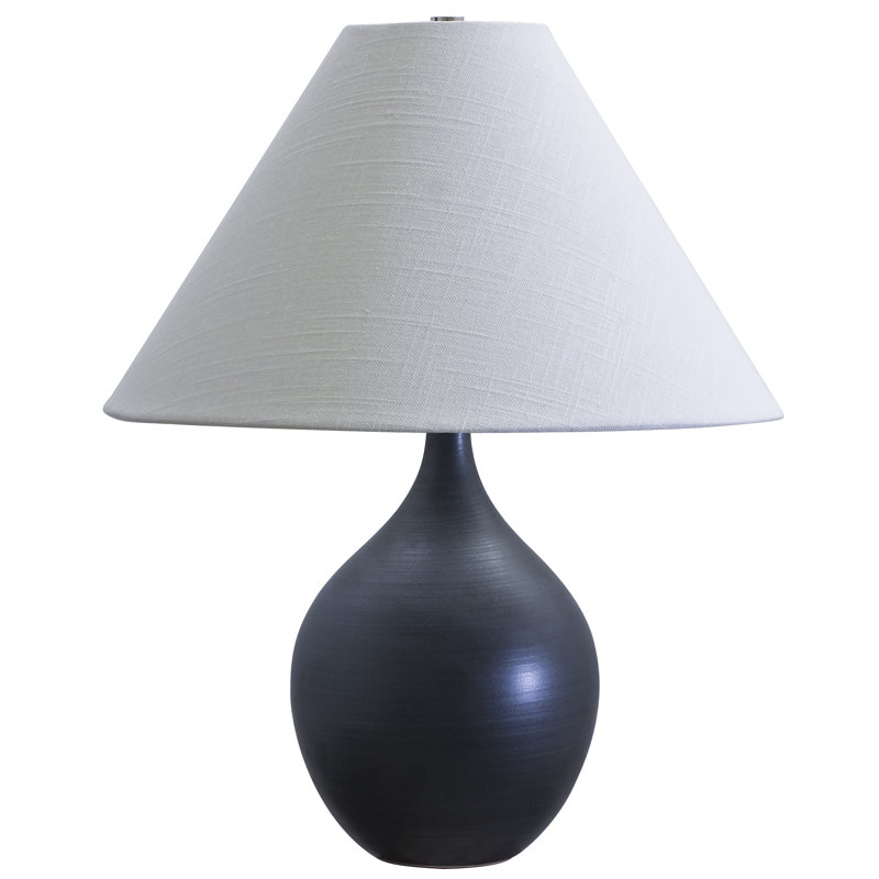 Lampe de table 19 po Libbe, Noir mat