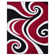 Collingwood Abstract Red/Black/White Area Rug