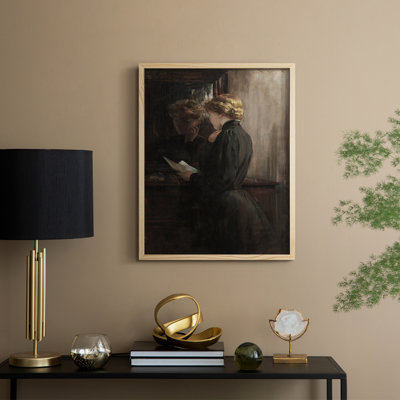 «Vintage Portrait Print XXI», reproduction encadrée - bois massif