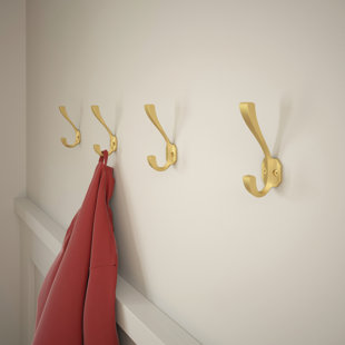 Indian-Shelf 6 Piece Cat Kids Animals Vintage Wall Hooks for Hanging Coats  Gold Decorative Hooks for Bathroom Brass Key Holder for Wall Coat Rack Wall