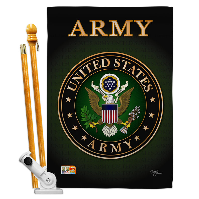 Double Sided 40'' H x 28'' W Polyester Flag Set