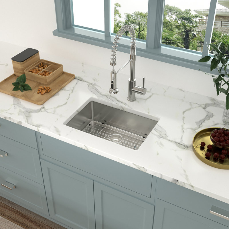 28”W x 18”D 304 Stainless Steel Undermount Single Bowl Kitchen Sink, 28"
