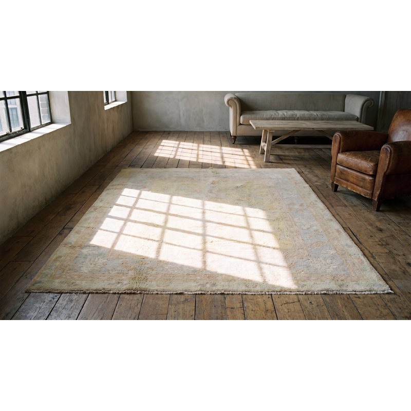 Tapis Agra en coton indien délavé clair