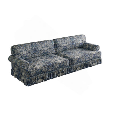Luxuriously Comfortable 4-Seater Cloud Couch With Extra Deep Seat, Rolled Arms, And Pleated Skirt Design For Modern Living Spaces.