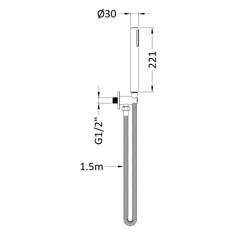 Full/Standard Handheld Shower Head with No