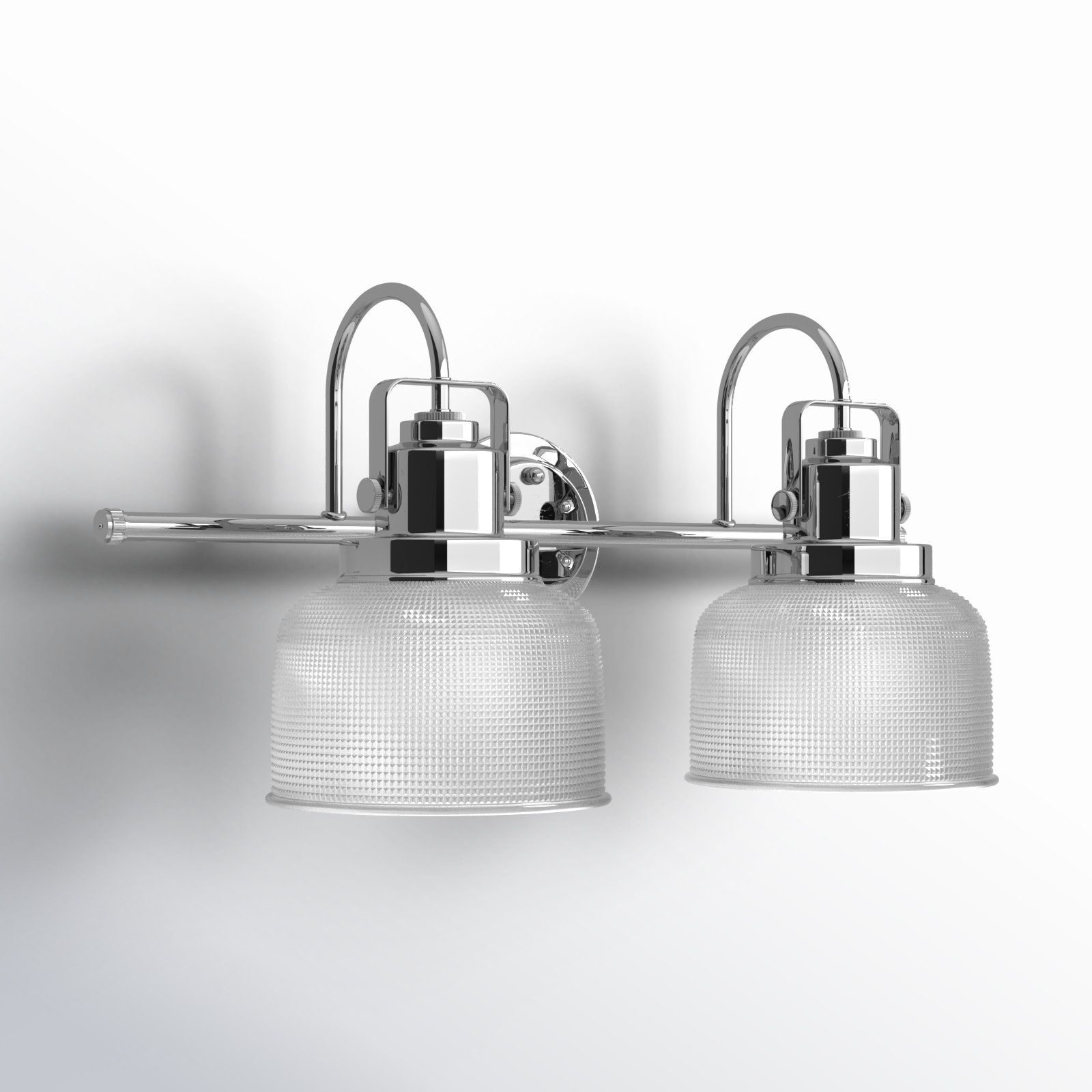 Rosser Dimmable Vanity Light, 8.75"H x 17"W x 7.25"D, Polished Chrome, 2 Lights