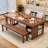 Walnut Rectangular Solid Wood desks-107225689-107225688