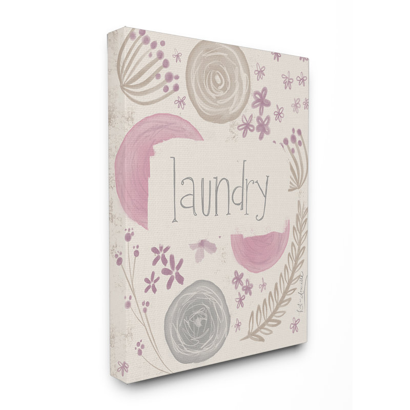 « Purple Botanical illustration Laundry », art encadré, Toile tendue, H 20 po x l 16 po