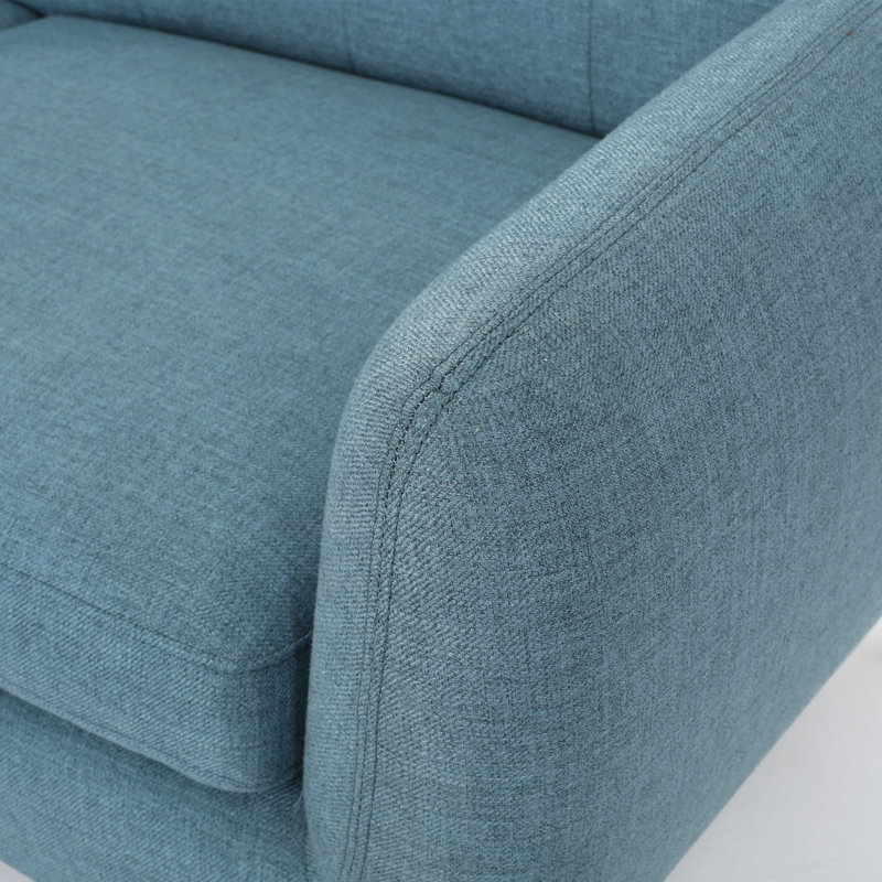 Mirsade 67.25" Flared Arm Loveseat, Loveseat, Modern Sofa, Accent Sofa, Blue Polyester