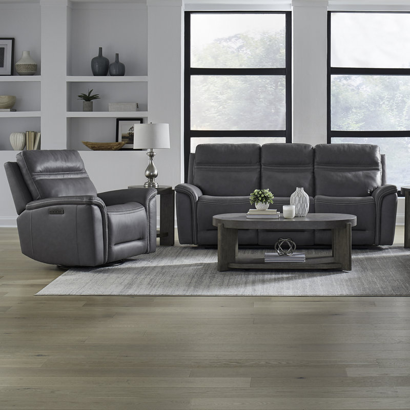 Ensemble de fauteuil inclinable et pivotant Cabrero, Gris