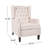 Mid-Century Inspired Pushback Recliner Chair With Tufted Upholstery And Wingback Design-1560632720