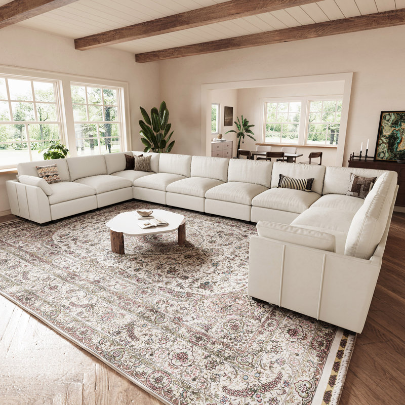 Canapé modulaire Knaack, Velours beige