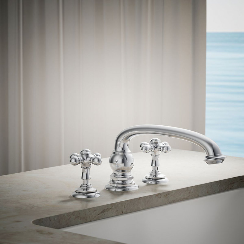 Prname to Kohler Artifacts Bathroom Tub Cross Handles, Polished Chrome