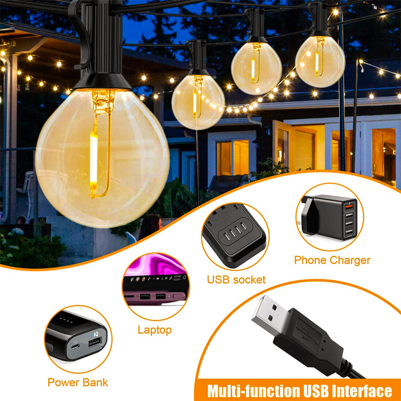 Allcot Indoor / Outdoor 26 - Bulb 1524 cm Plug-in LED Globe String Light