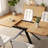 Costner 5 Piece Retangular Dining Set, Oak Finish Table And Upholstered Chairs-126696969-126696968
