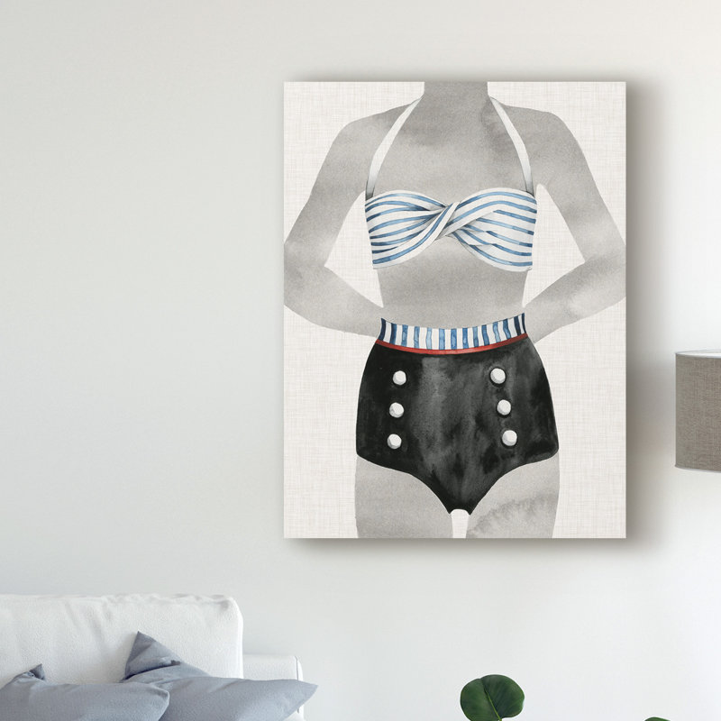 «rétro-salle de bain "i" , reproduction d’art sur toile tendue, H 19 po x l 14 po x P 2 po