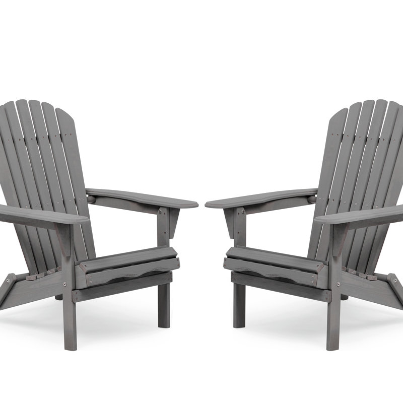Wood Lounge Patio Chair For Garden Outdoor Wooden Folding Adirondack Chair Set Of 2 Solid Wood Lounge Patio Chair For Garden, Lawn, Backyard,