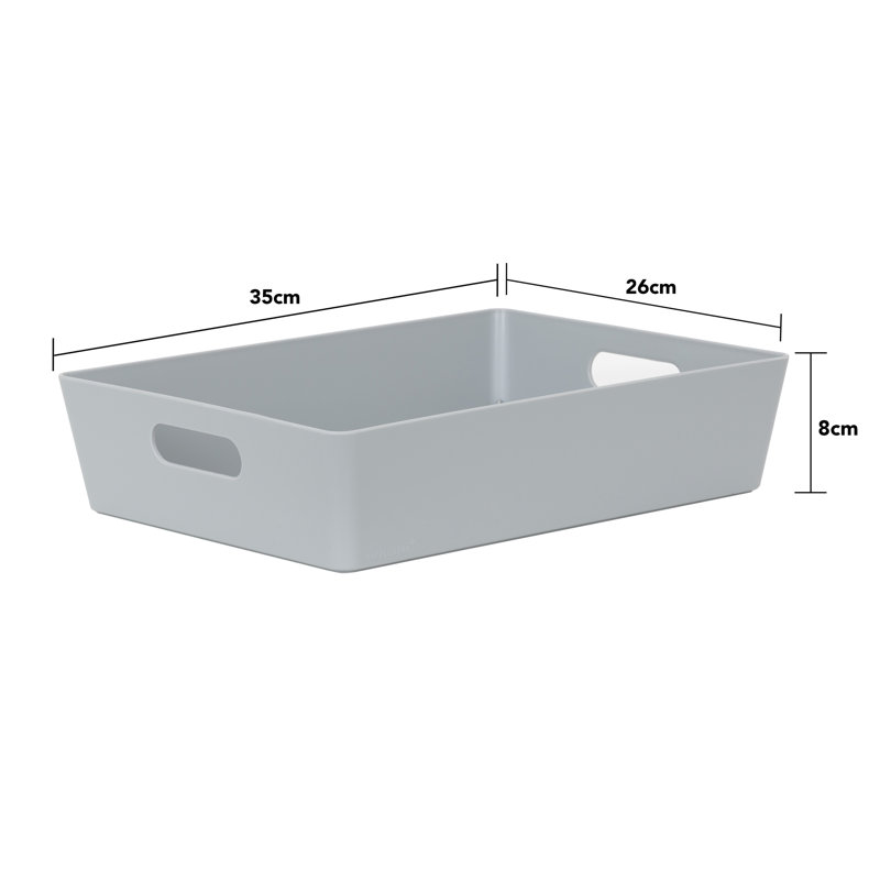 Wham 5.01 Studio Basket Rectangular Pack of 5 Cool Grey