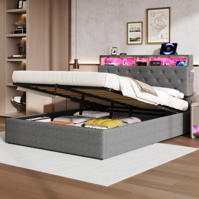 Metal Ottoman Storage Bed