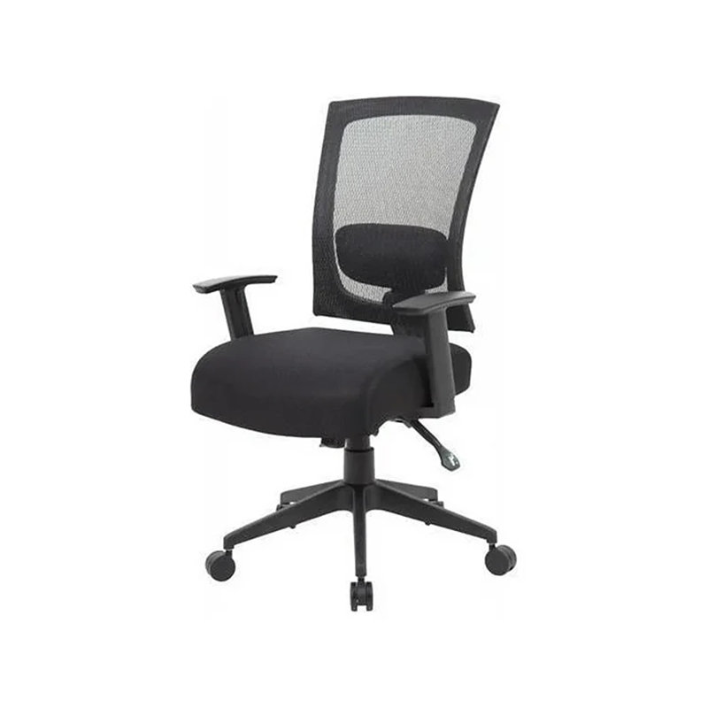 Adjustable Mesh Task Chair with Lumbar Support, Black