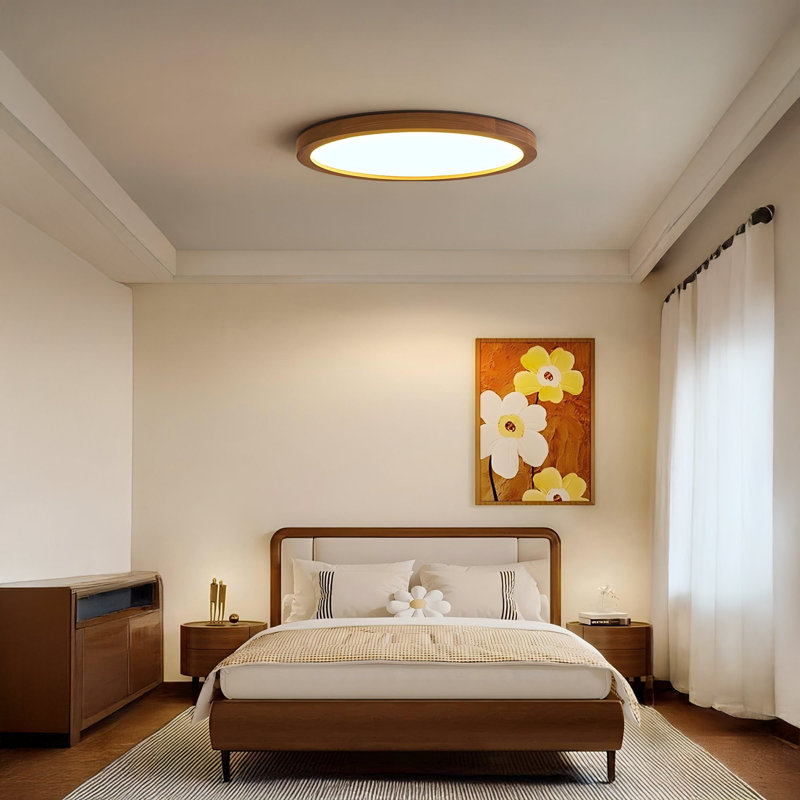 Light Fixture Ceiling Installation: Modern Minimalist Wabi-Sabi Style, Ultra-Thin Eye-Friendly Ceiling-Mounted Lamp, Suitable For Living Room, Bedroom, Study, Master Bedroom, And Small Rooms.
