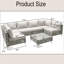 Canapé modulaire d'extérieur en osier 7 pièces avec table basse Bohemian Style-1642953792