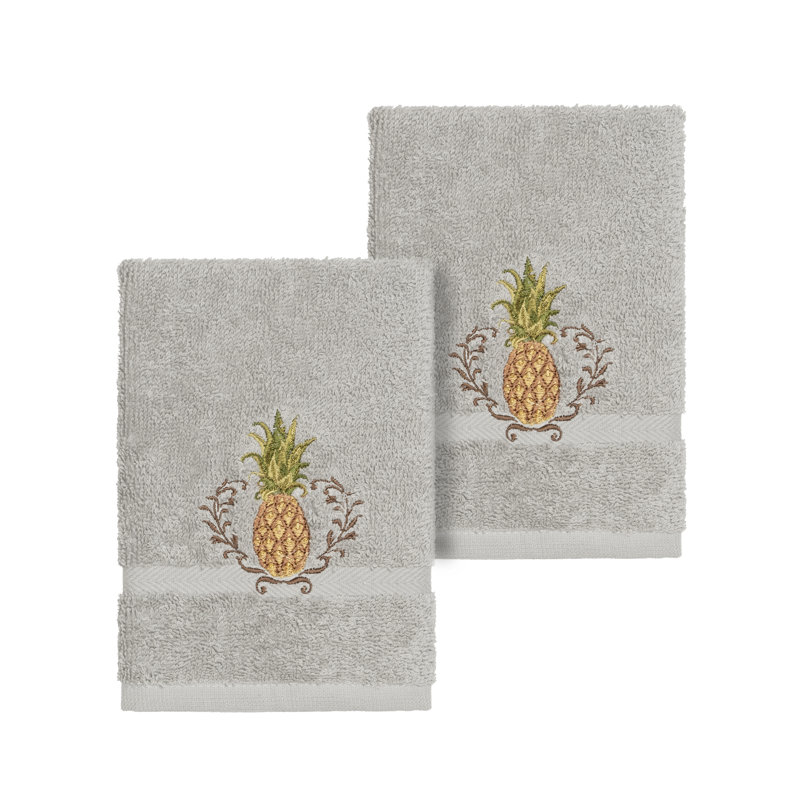 Welcome Turkish Cotton Washcloth, Light Gray