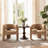 Velvet Upholstered Barrel Dining Armchair-2012395944