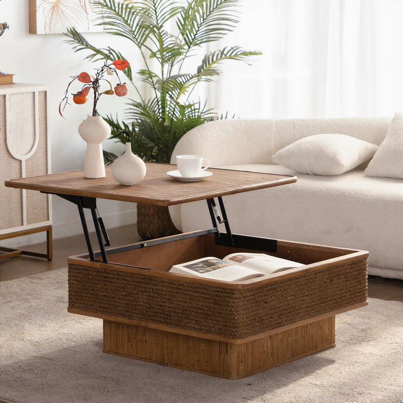 Table basse avec fonction de rangement réglable