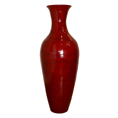 Grand vase de plancher en bambou Claxton