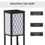 Whitnash Floor Lamp with Shelves Tall Standing Lamp Single Light Black