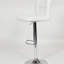 Swivel Faux Leather Adjustable Hydraulic Bar Stool, Set of 2, White