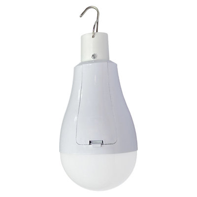 Ampoule de camping à DEL à double pile détachable, rechargeable CC, gradateur à trois niveaux, lumière de camping à crochet
