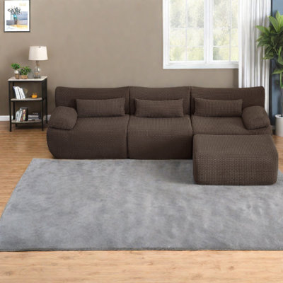 Canapés modernes en velours côtelé durable, solution de salon polyvalente