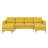 110" L-Shape Convertible Sectional Sofa Couch With Movable Ottoman, Convenient Storage Pockets, Velvet Upholstery Sofa-1248554584