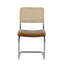 Ensemble de 4 chaises de salle à manger en cuir et chaise en rotin-1476595528